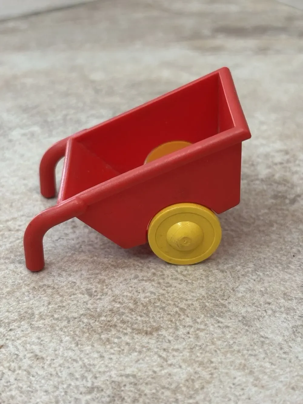 Lego Duplo Red Wheel Barrow W/ Wheels Bob The Builder For Building House Farm